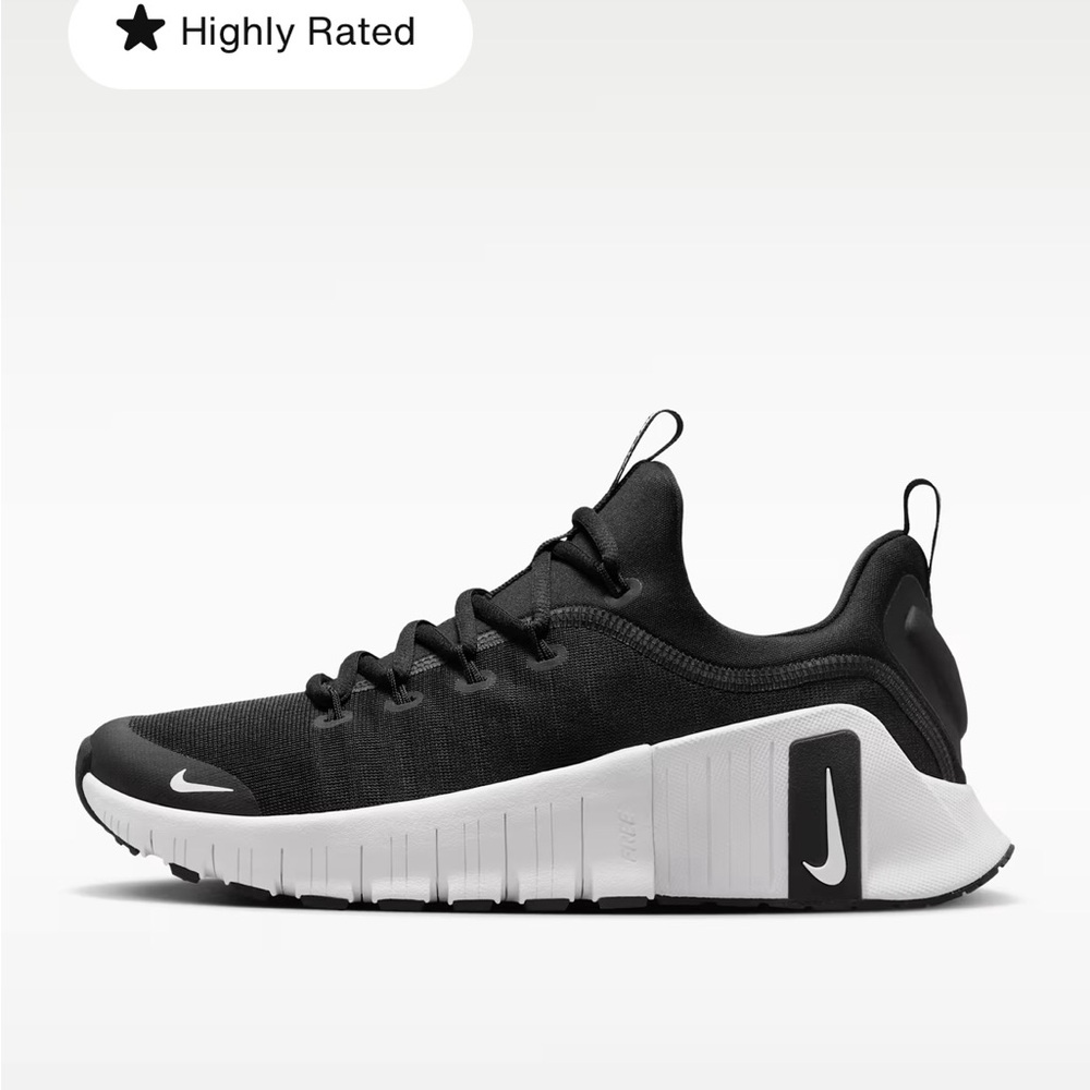 Nike Black and White Slip-On Training Sneakers / Nike Free Metcon 6 - NEW!! - Picture 11 of 12